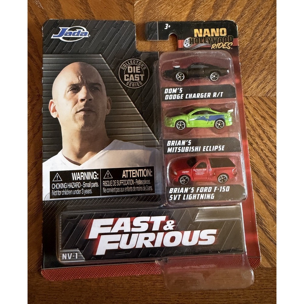 Fast And Furious Nano Hollywood Rides Diecast 3 Pack Jada Toys